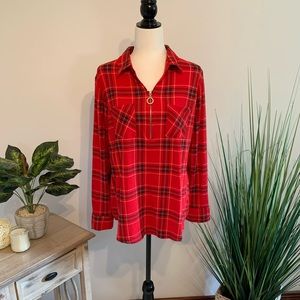 🎉 SALE 🎉 NWOT Red Plaid Top